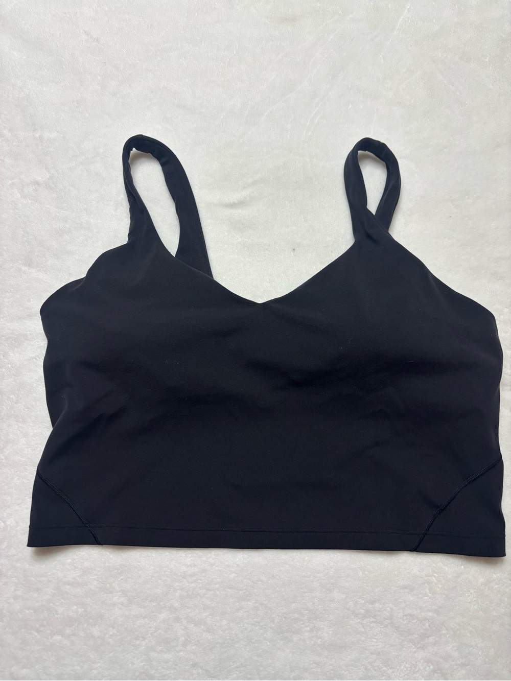 lululemon athletica Black V-Neck Support Tank Bralette